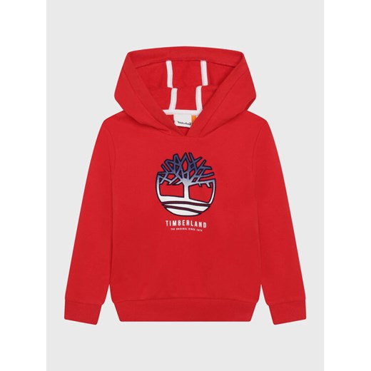 Timberland Bluza T25T59 S Czerwony Regular Fit ze sklepu MODIVO w kategorii Bluzy chłopięce - zdjęcie 182642212