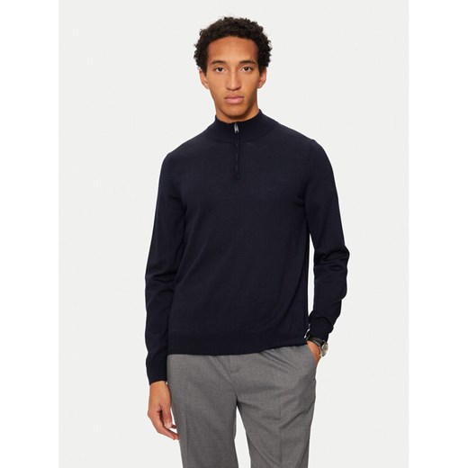 Boss Sweter Ebenji 50528300 Granatowy Regular Fit ze sklepu MODIVO w kategorii Swetry męskie - zdjęcie 182642214