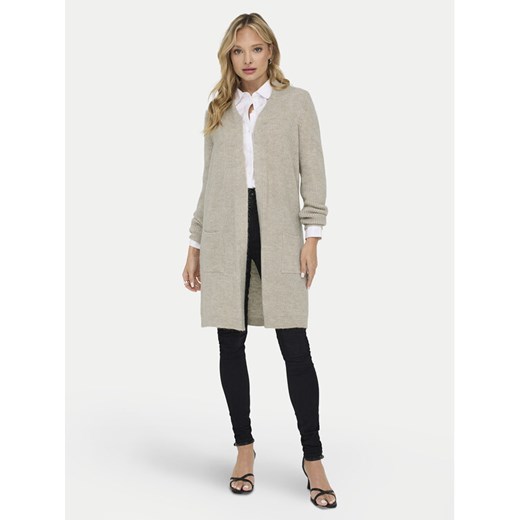 ONLY Kardigan Jade 15179815 Beżowy Regular Fit ze sklepu MODIVO w kategorii Swetry damskie - zdjęcie 182642243