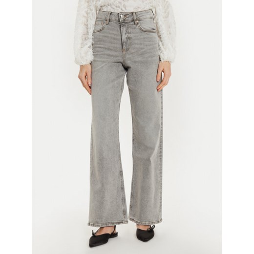 Gina Tricot Jeansy 22129 Szary Wide Leg ze sklepu MODIVO w kategorii Jeansy damskie - zdjęcie 182642313