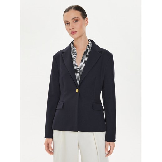 Tommy Hilfiger Marynarka WW0WW42246 Granatowy Slim Fit ze sklepu MODIVO w kategorii Marynarki damskie - zdjęcie 182642384