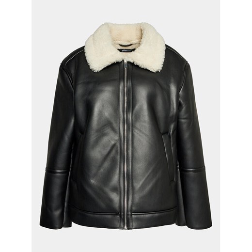 Gina Tricot Kurtka z imitacji skóry 20499 Czarny Regular Fit ze sklepu MODIVO w kategorii Kurtki damskie - zdjęcie 182642391