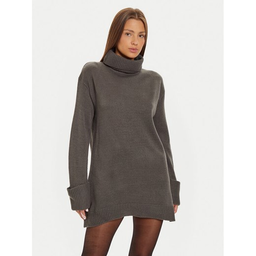 Brave Soul Sukienka dzianinowa LKD-555BELLACHAR Szary Loose Fit ze sklepu MODIVO w kategorii Sukienki - zdjęcie 182642412