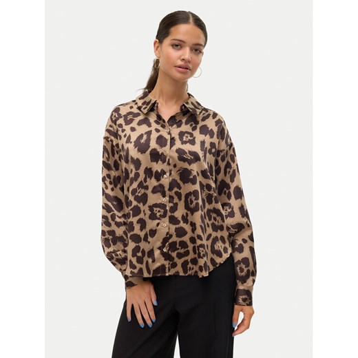 Vero Moda Koszula Merle 10316597 Brązowy Loose Fit ze sklepu MODIVO w kategorii Koszule damskie - zdjęcie 182642584