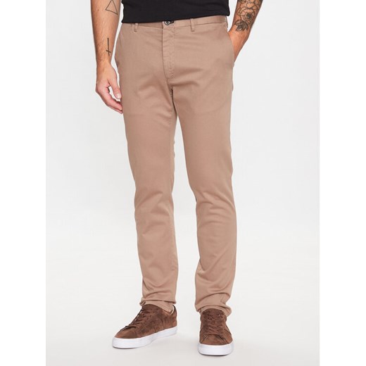 JOOP! Jeans Spodnie materiałowe 30025086 Beżowy Slim Fit ze sklepu MODIVO w kategorii Spodnie męskie - zdjęcie 182642631