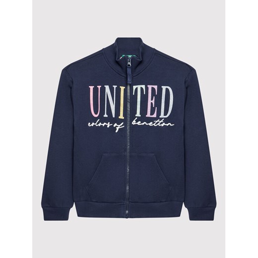 United Colors Of Benetton Bluza 3J68C500Q Granatowy Regular Fit ze sklepu MODIVO w kategorii Bluzy chłopięce - zdjęcie 182642633