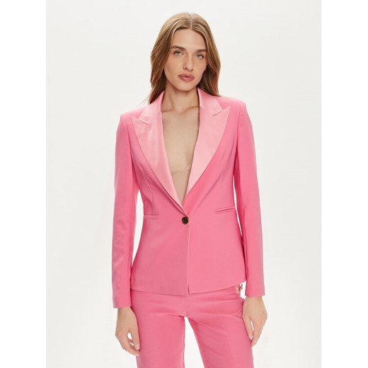 Fracomina Marynarka FQ24SJ2001W42901 Różowy Slim Fit ze sklepu MODIVO w kategorii Marynarki damskie - zdjęcie 182642673