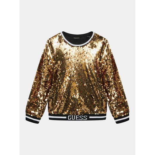 Guess Bluza J3BQ27 WEXY0 Złoty Regular Fit ze sklepu MODIVO w kategorii Bluzy dziewczęce - zdjęcie 182642680