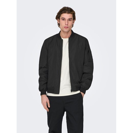 Only & Sons Kurtka bomber Joshua 22023287 Czarny Regular Fit ze sklepu MODIVO w kategorii Kurtki męskie - zdjęcie 182642703
