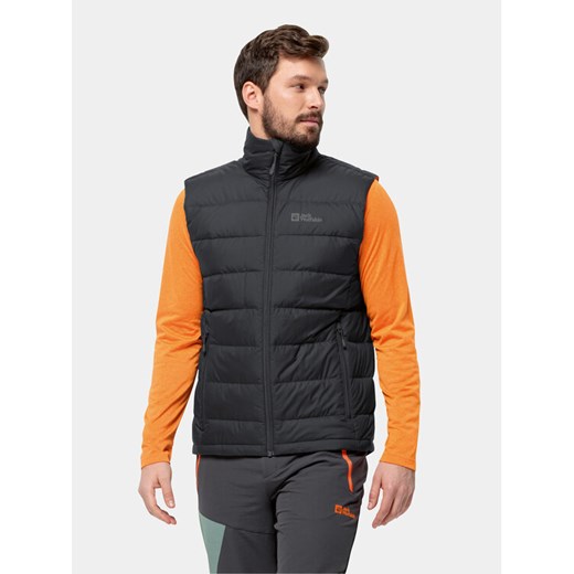 Jack Wolfskin Kamizelka Ather Down Vest 1207691 Czarny Regular Fit ze sklepu MODIVO w kategorii Kurtki męskie - zdjęcie 182642764