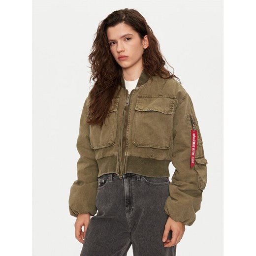 Alpha Industries Kurtka bomber 148008 Khaki Regular Fit ze sklepu MODIVO w kategorii Kurtki damskie - zdjęcie 182642782