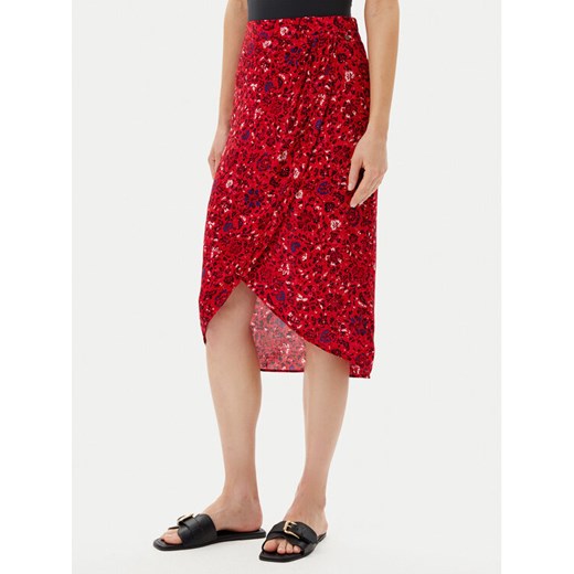 Pepe Jeans Spódnica midi Clau PL901199 Czerwony Slim Fit ze sklepu MODIVO w kategorii Spódnice - zdjęcie 182642790