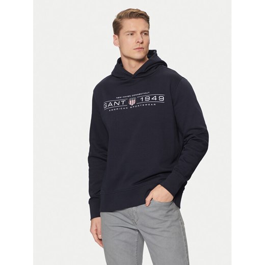 Gant Bluza 2044014 Granatowy Regular Fit ze sklepu MODIVO w kategorii Bluzy męskie - zdjęcie 182642791