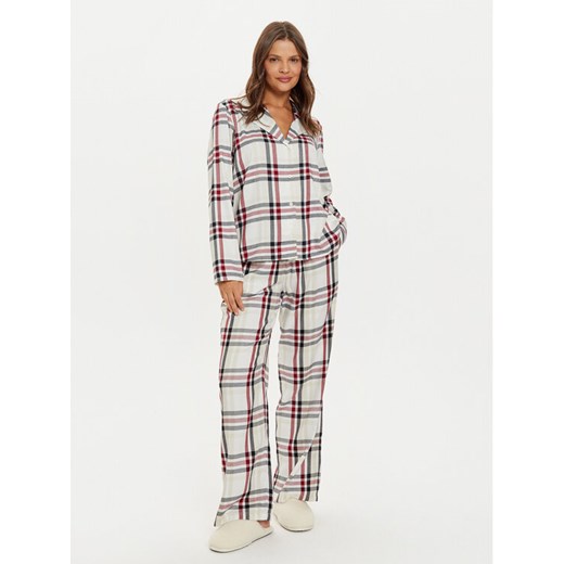 Tommy Hilfiger Piżama UW0UW05550 Beżowy Relaxed Fit ze sklepu MODIVO w kategorii Piżamy damskie - zdjęcie 182642861