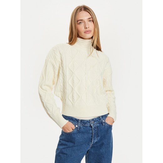 Wrangler Sweter 112356472 Écru Regular Fit ze sklepu MODIVO w kategorii Swetry damskie - zdjęcie 182642900