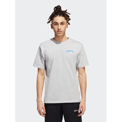 adidas T-Shirt Athletic Club HI2971 Szary Regular Fit ze sklepu MODIVO w kategorii T-shirty męskie - zdjęcie 182642940