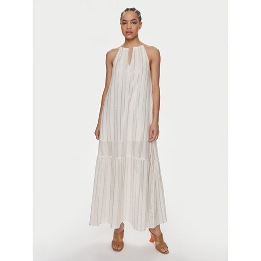 Gaudi Sukienka letnia 411FD15008 Écru Relaxed Fit ze sklepu MODIVO w kategorii Sukienki - zdjęcie 182642951
