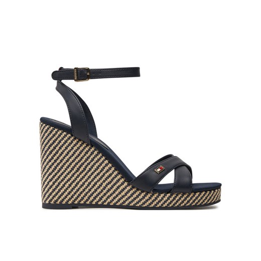 Tommy Hilfiger Sandały Im Raffia Sandal FW0FW08224 Granatowy Tommy Hilfiger 41 MODIVO