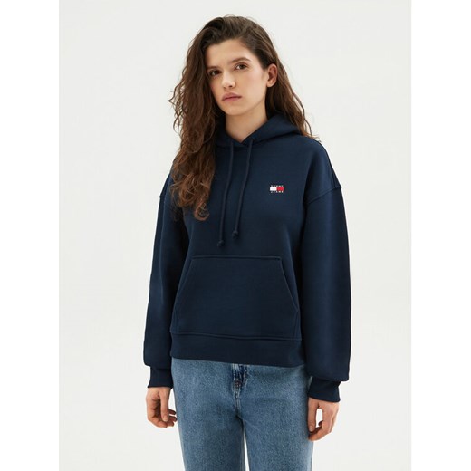 Tommy Jeans Bluza Badge DW0DW19414 Granatowy Boxy Fit ze sklepu MODIVO w kategorii Bluzy damskie - zdjęcie 182643083
