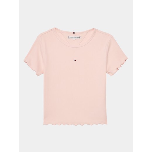 Tommy Hilfiger T-Shirt Essential KG0KG08138 Różowy Regular Fit ze sklepu MODIVO w kategorii Bluzki dziewczęce - zdjęcie 182643150