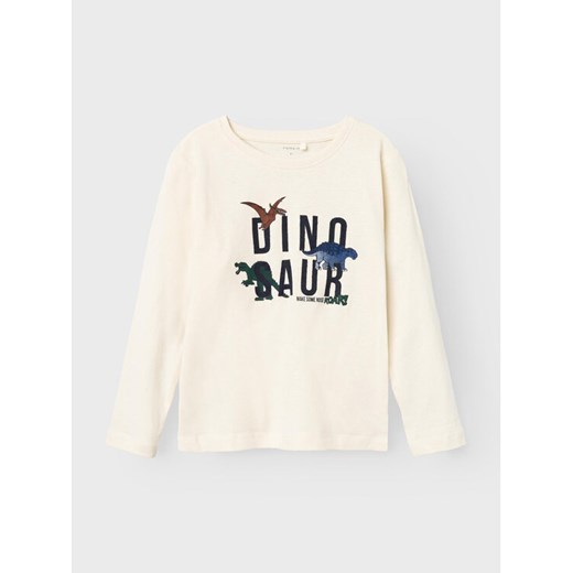 NAME IT Bluzka 13220044 Écru Regular Fit ze sklepu MODIVO w kategorii Bluzki dziewczęce - zdjęcie 182643164