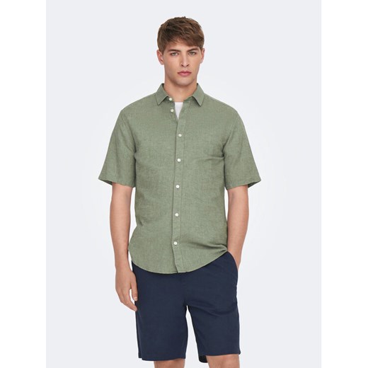 Only & Sons Koszula Caiden 22009885 Zielony Slim Fit Only & Sons XS MODIVO