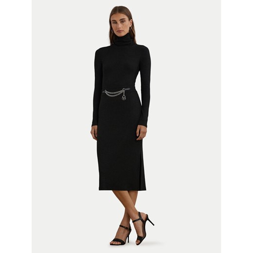 LAUREN RALPH LAUREN Sukienka dzianinowa 250951822001 Czarny Slim Fit ze sklepu MODIVO w kategorii Sukienki - zdjęcie 182643270