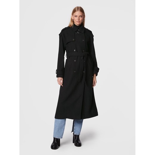 Herskind Płaszcz wełniany Astra 4580830 Czarny Regular Fit ze sklepu MODIVO w kategorii Płaszcze damskie - zdjęcie 182643333