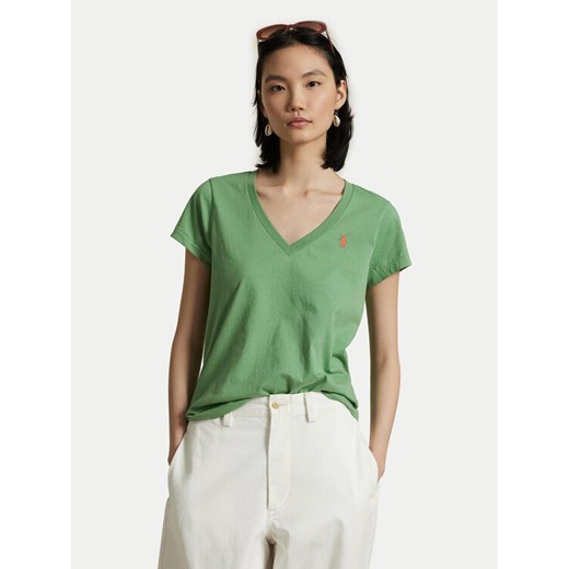 Polo Ralph Lauren T-Shirt 211902403009 Zielony Straight Fit ze sklepu MODIVO w kategorii Bluzki damskie - zdjęcie 182643400