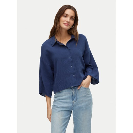 Vero Moda Koszula Natali 10279685 Granatowy Standard Fit ze sklepu MODIVO w kategorii Koszule damskie - zdjęcie 182643424