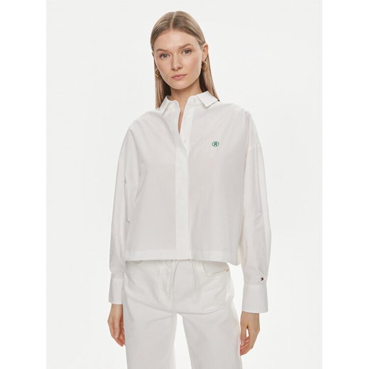 Tommy Hilfiger Koszula WW0WW41832 Biały Relaxed Fit ze sklepu MODIVO w kategorii Koszule damskie - zdjęcie 182643443