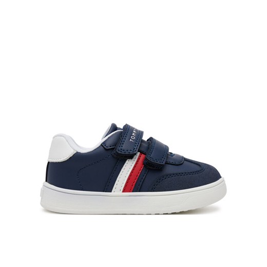 Tommy Hilfiger Sneakersy Stripes Low Cut Lace Velcro Sneaker T1X9-33840-1269 M Granatowy ze sklepu MODIVO w kategorii Buty sportowe dziecięce - zdjęcie 182643451