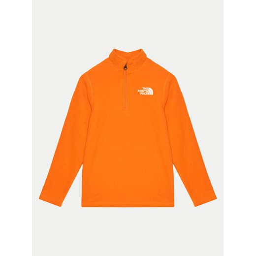 The North Face Polar Glacier NF0A8AZM Pomarańczowy Regular Fit ze sklepu MODIVO w kategorii Bluzy chłopięce - zdjęcie 182643452