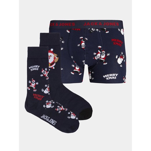 Jack&Jones Junior Komplet bokserki i skarpety 12246668 Granatowy ze sklepu MODIVO w kategorii Majtki dziecięce - zdjęcie 182643461