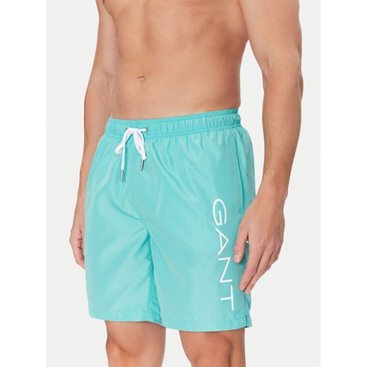 Gant Szorty kąpielowe 920006300 Niebieski Regular Fit ze sklepu MODIVO w kategorii Kąpielówki - zdjęcie 182643481