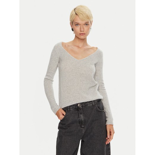Hugo Sweter Shakilyna 50522533 Szary Slim Fit ze sklepu MODIVO w kategorii Swetry damskie - zdjęcie 182643571