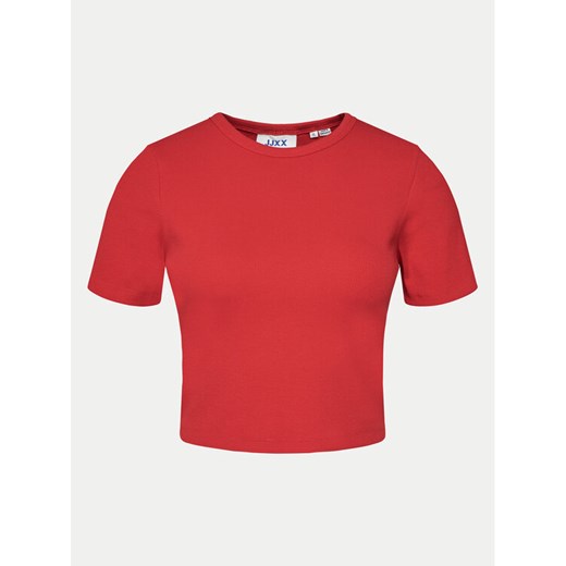 JJXX T-Shirt Florie 12217164 Czerwony Slim Fit ze sklepu MODIVO w kategorii Bluzki damskie - zdjęcie 182643572