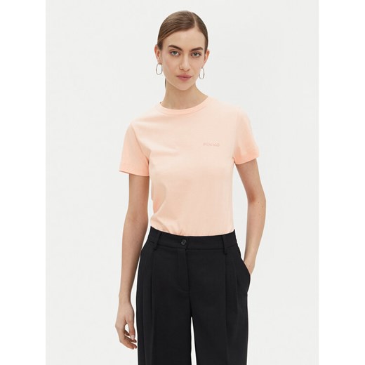 PINKO T-Shirt Start 101752 Różowy Regular Fit ze sklepu MODIVO w kategorii Bluzki damskie - zdjęcie 182643632