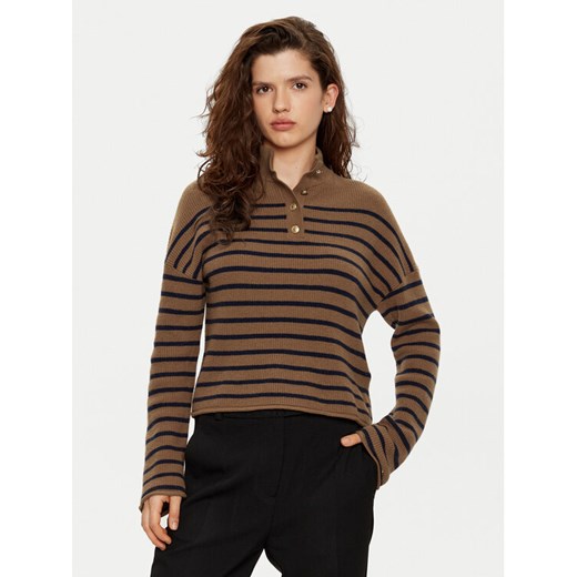 Tommy Hilfiger Sweter WW0WW44981 Brązowy Relaxed Fit ze sklepu MODIVO w kategorii Swetry damskie - zdjęcie 182643663
