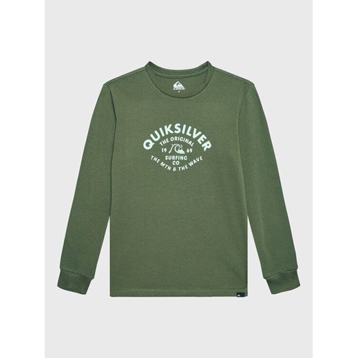 Quiksilver Bluzka Script Talk EQBZT04514 Zielony Regular Fit ze sklepu MODIVO w kategorii T-shirty chłopięce - zdjęcie 182643720
