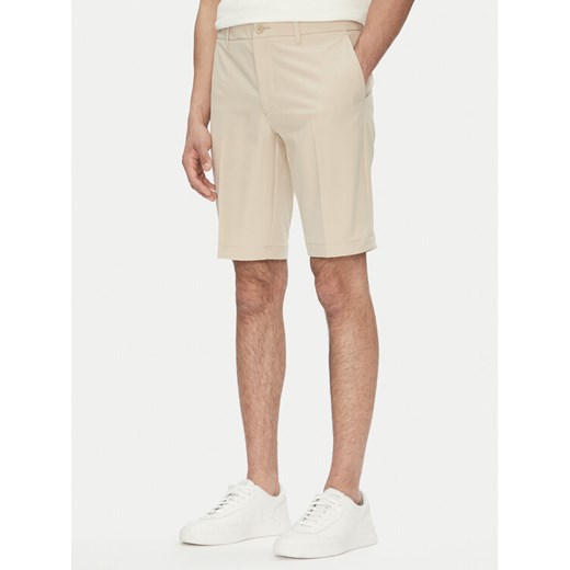 BOSS Szorty materiałowe S_Commuter_10.5 inch 50540337 Beżowy Slim Fit ze sklepu MODIVO w kategorii Spodenki męskie - zdjęcie 182643854