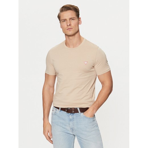 Guess T-Shirt M2YI36 I3Z14 Beżowy Slim Fit Guess S MODIVO