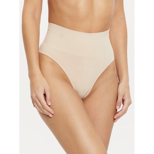 LAUREN RALPH LAUREN Stringi 4L0065 Beżowy ze sklepu MODIVO w kategorii Majtki damskie - zdjęcie 182643894
