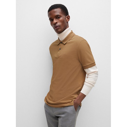 Boss Polo 50468301 Beżowy Regular Fit ze sklepu MODIVO w kategorii T-shirty męskie - zdjęcie 182643914