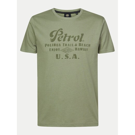 Petrol Industries T-Shirt M-1040-TSR600 Zielony Regular Fit ze sklepu MODIVO w kategorii T-shirty męskie - zdjęcie 182643932