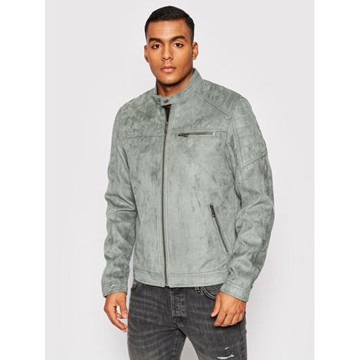 Jack&Jones Kurtka z imitacji skóry Rocky 12147218 Szary Regular Fit ze sklepu MODIVO w kategorii Kurtki męskie - zdjęcie 182643942