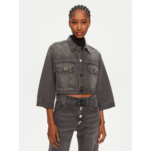ViCOLO Kurtka jeansowa DS0055 Szary Regular Fit ze sklepu MODIVO w kategorii Kurtki damskie - zdjęcie 182643984