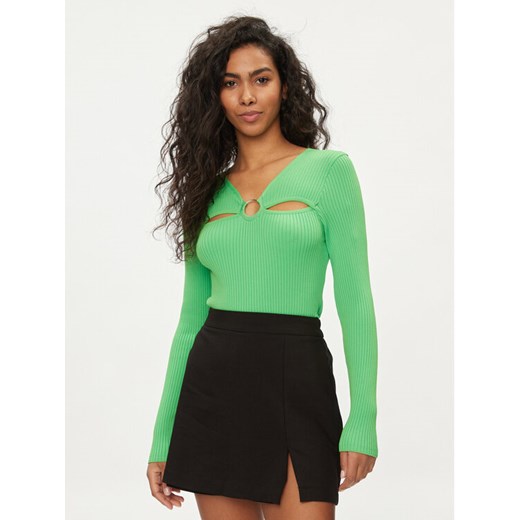 ONLY Bluzka Perla 15272748 Zielony Slim Fit ze sklepu MODIVO w kategorii Bluzki damskie - zdjęcie 182644092