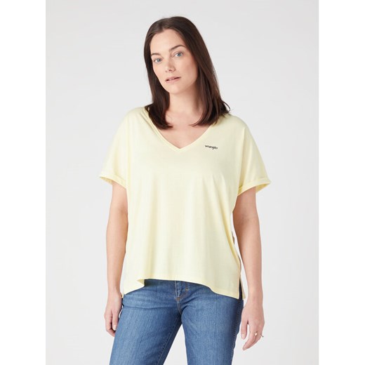 Wrangler T-Shirt W7XKEVX6Z 112328929 Żółty Regular Fit ze sklepu MODIVO w kategorii Bluzki damskie - zdjęcie 182644101