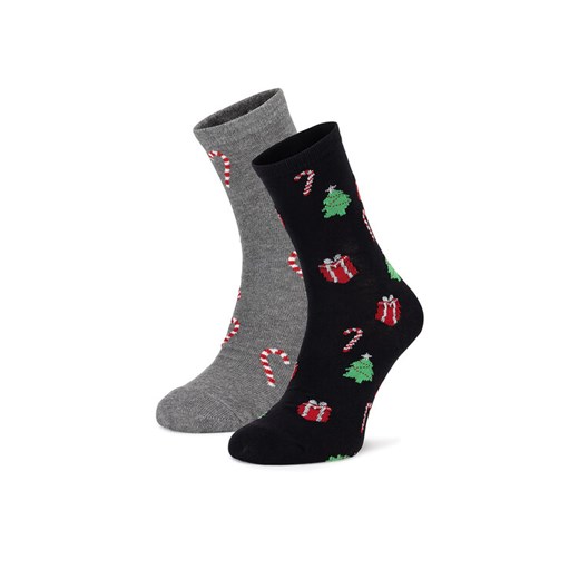 Lasocki Zestaw 2 par wysokich skarpet męskich 2MB-001-AW24 (2-pack) Szary ze sklepu MODIVO w kategorii Skarpetki męskie - zdjęcie 182644124